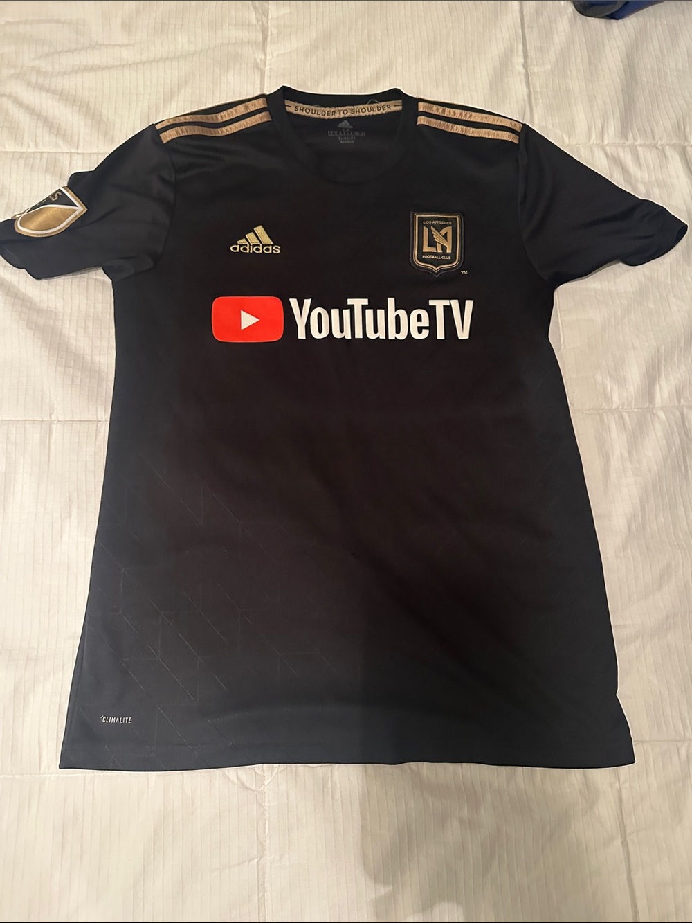 Adidas Black and Gold LAFC Home Soccer Jersey